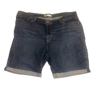 Signature by Levi Strauss Bermuda Shorts – Cuffed – Dark Wash sz 24